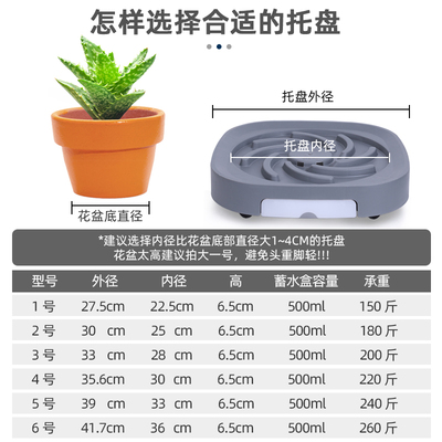 极速可移动花盆托k盘带轮花盆底座滚轮花盒底架万向轮滑轮接水托