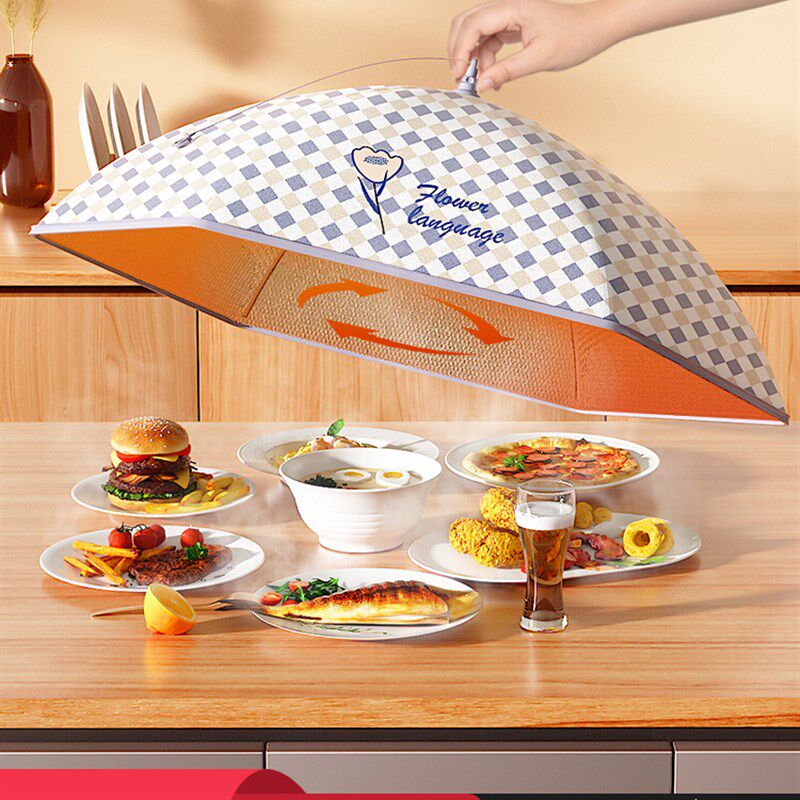 极速保温菜罩可摺叠家用冬天餐桌罩2023K新款加厚铝箔饭桌饭菜罩