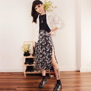 极速Sexy Leopard Print Summwer Skirt Women Split High Waist