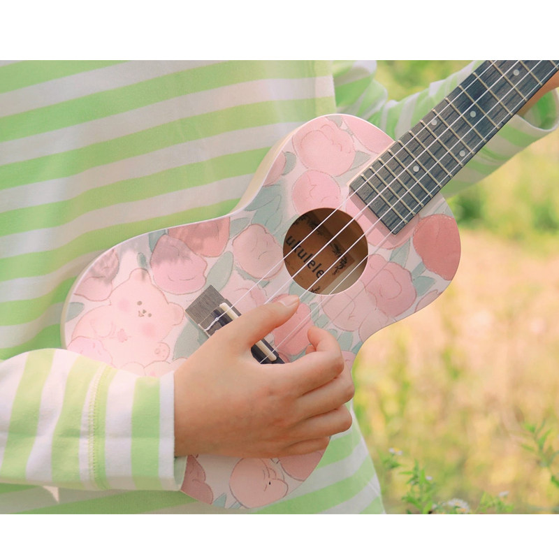 新品高颜值21寸入门级初学者可爱尤克里里男女O生款小吉他儿童23