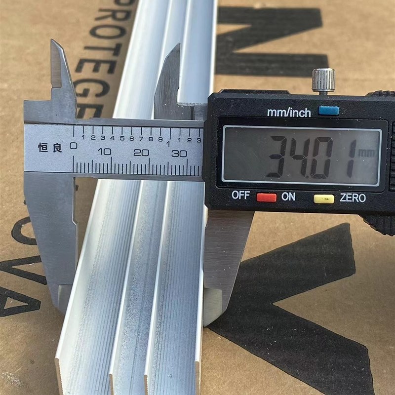 极速瓷砖橱柜34mm宽厚灌浆注水泥小山槽铝合金卡T槽封边注浆铝型