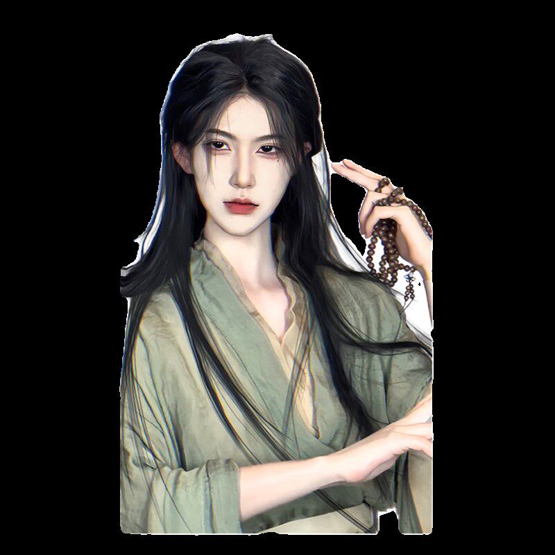 新品古风假发男生长发全s头套式中分黑长直男扮女装汉服前额蕾丝