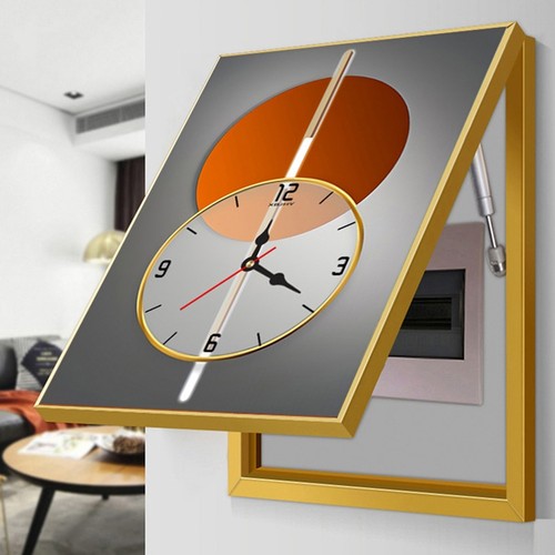 极速新品电表箱装饰画2022新t款带钟表竖款配P电箱挂画电闸箱遮挡