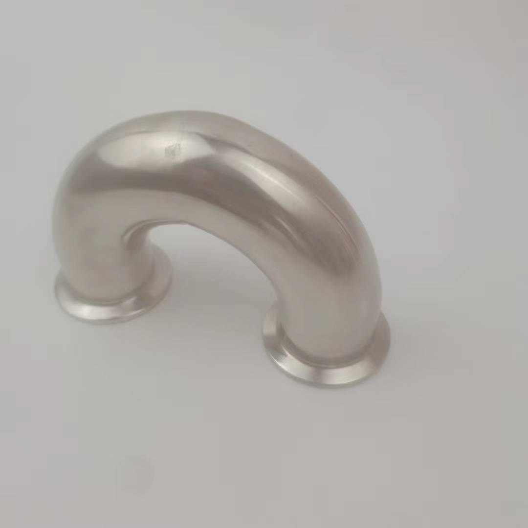速发304不锈钢快装弯头180度卫生级对焊卡箍式U型弯管夹头半圆管