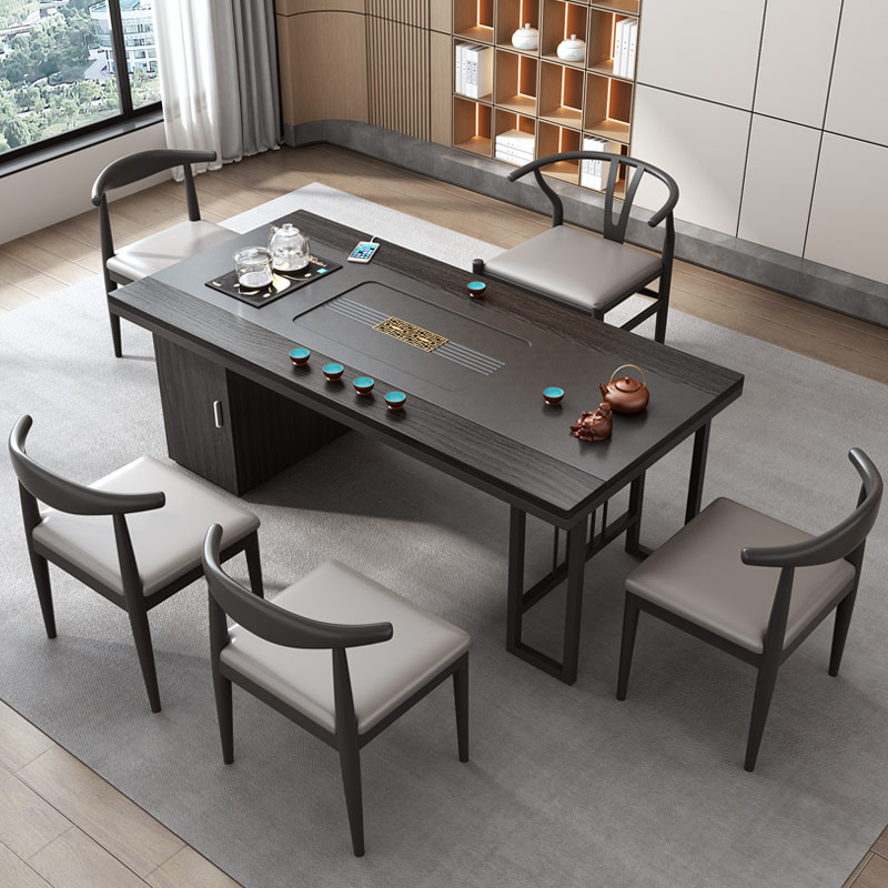 极速2023新款j茶桌新中式家用小茶台办公室一体全自R动茶桌椅组合