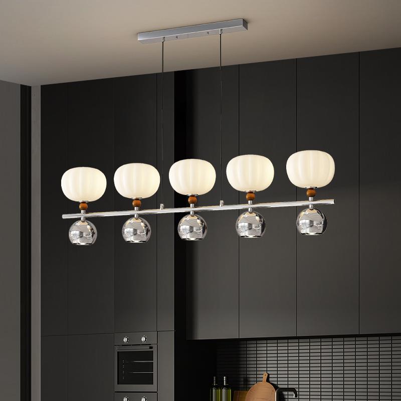 奶白风北欧设计师长条餐厅灯现代简约创意个性吧台灯服装商铺吊灯