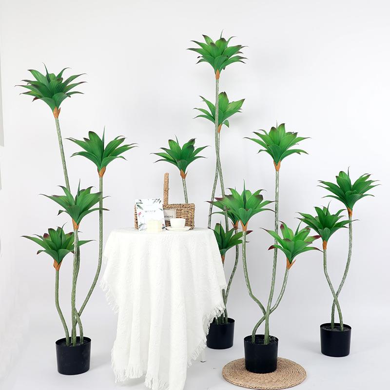 北欧室内大型仿真绿植睡莲假植物盆栽客厅落地橱窗造景装饰摆件树