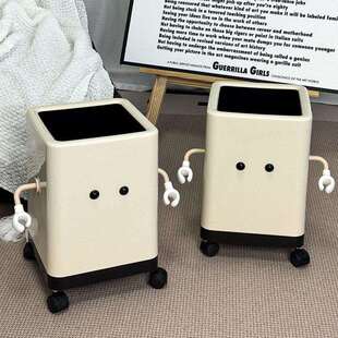 家用大容量厨房卡通垃圾桶带盖收纳客厅卫生间厕所家庭卧室纸篓子