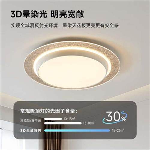 卧室灯现代简约2025年新款主卧灯中山灯具意式极简led书房吸顶灯