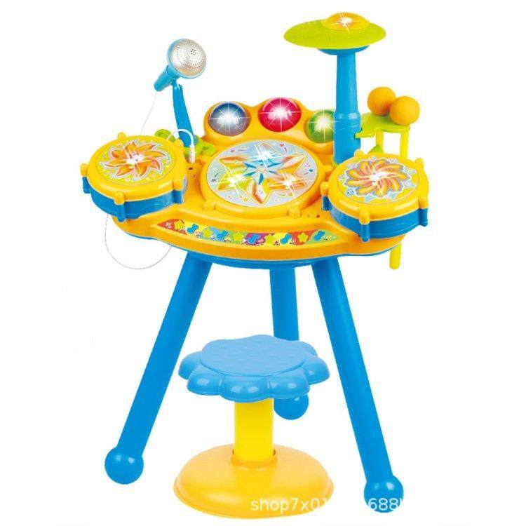 炫酷爵士鼓蓝色带椅子麦克风套装儿童互动音乐爵士鼓玩具,工业油品/胶粘/化学/实验室用品,其他实验室设备,淘宝优惠券,粉丝福利购,淘宝优惠卷