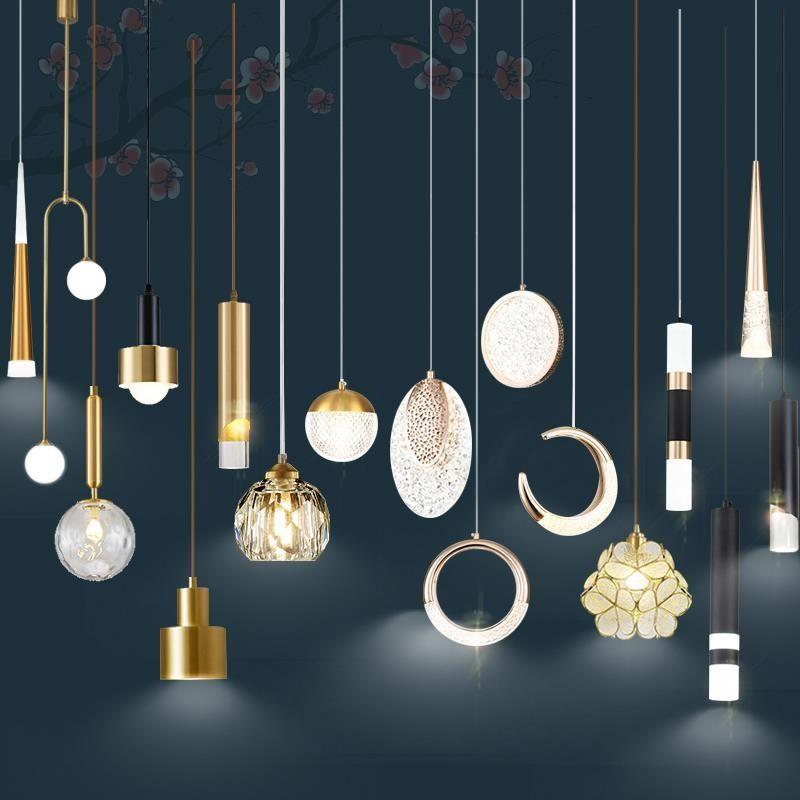 新款轻奢网红单头小吊灯具现代简约创意个性主卧室柜长线床头吊灯