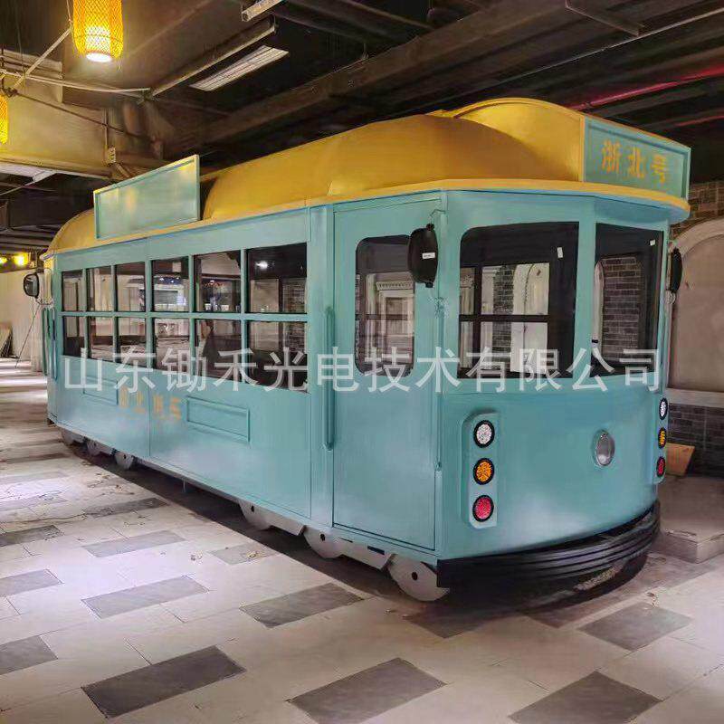 大型实力厂家户外公园复古电车列车大型户外景观展览装饰道具
