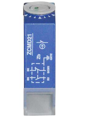 限位开关ZCMD21主体+操作头/操作杆/l连接线组合成行程开关实物图