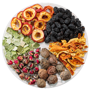 乌梅桑葚陈皮玫瑰去山楂荷叶刮水果茶女生泡水喝的去肚子脂油养生