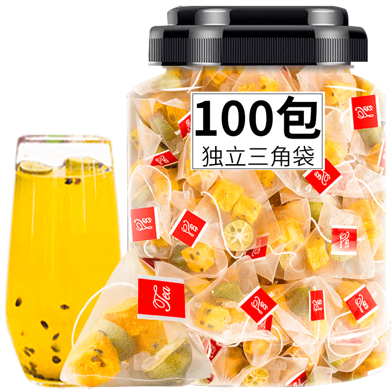 10万+人付款新金桔柠檬百香果茶