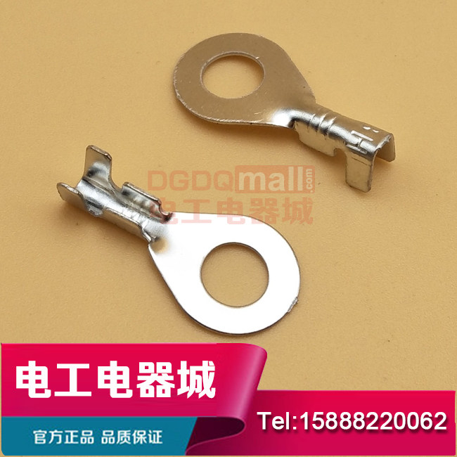 环圆形黄铜DJ431-6C镀锡酸洗M6内径6.2mm接M线片1000只0.8厚C脚