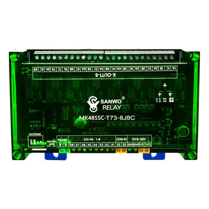 IO口5-16A扩展输入输出控t制器RS485继电器通讯模组支持Modbus协