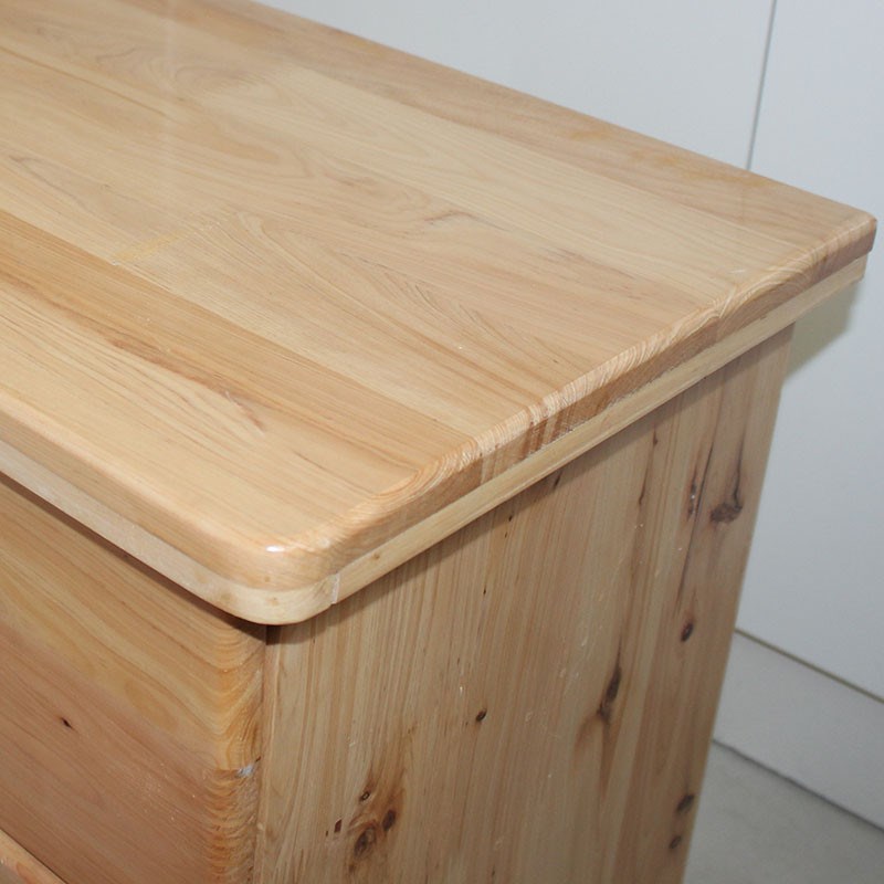 全实木双现代简约柏木床边柜小储物柜H整装卧室原木色床头柜抽屉