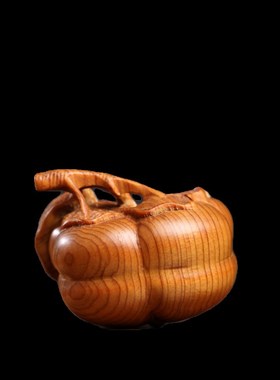 天然崖柏木雕刻事事n如意好运柿子手把件把玩盘玩装饰品桌面摆件