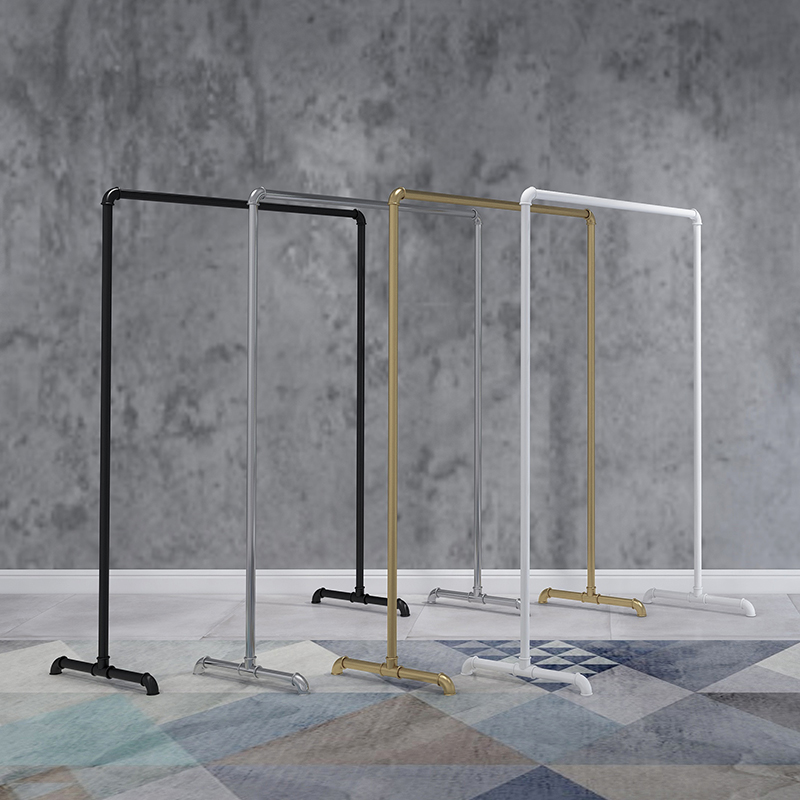 衣帽架落地水管挂衣架卧室t衣物晒晾架简易衣服架阳台Z单杆衣架家