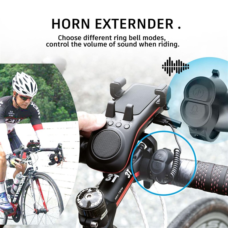 适配喜德盛多功能自行车蓝牙扬声D器LED灯自行车喇叭骑行支架