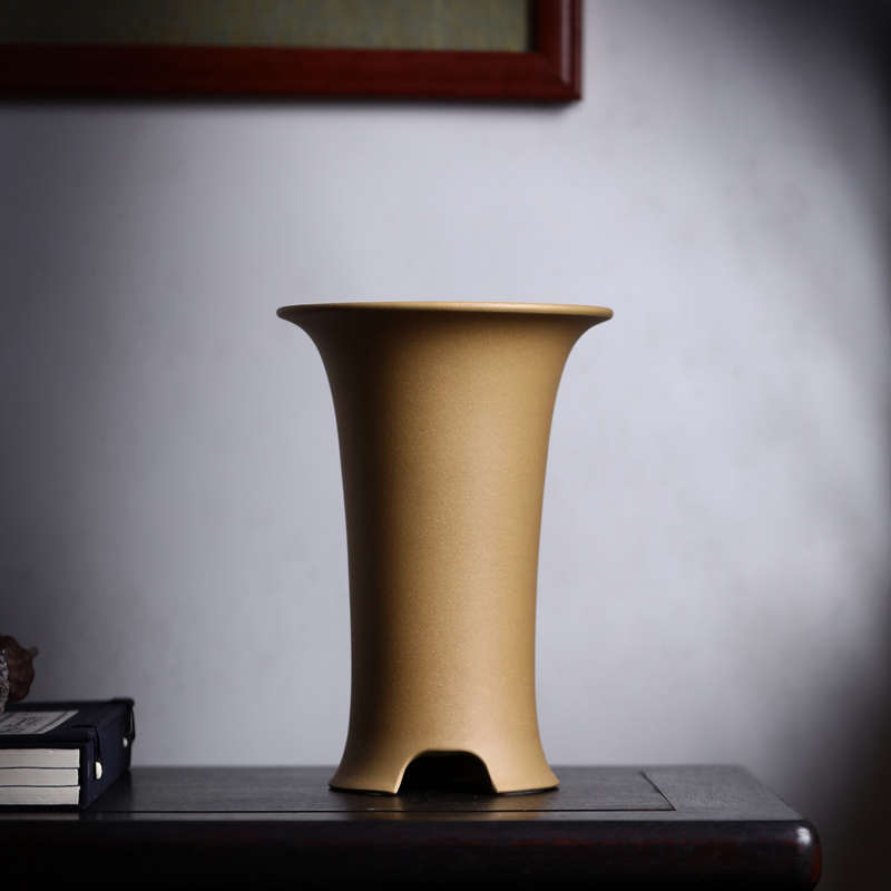 紫砂花盆兰花f盆美人腰春兰建兰墨兰盆春秋芝麻段出汗泥兰花盆