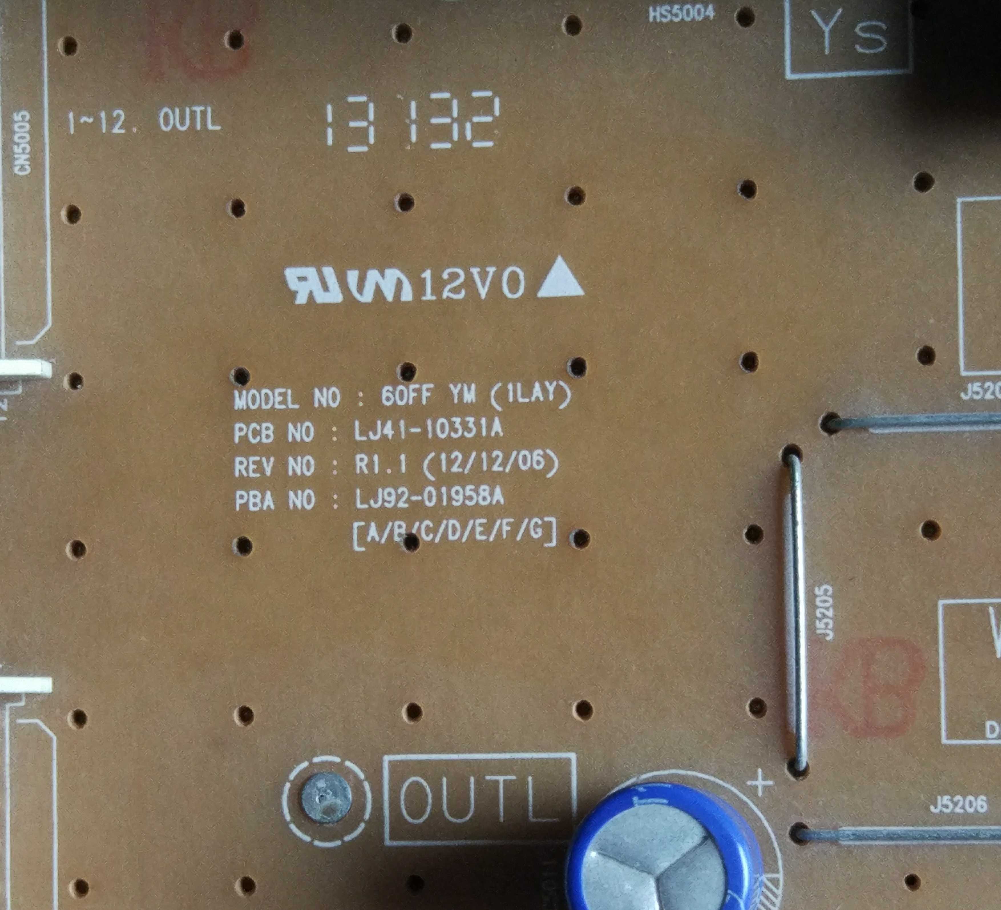 三星PS60F5000AJ lPS60F5000AR Y板 LJ41-10331A LJ92-01958A YD0