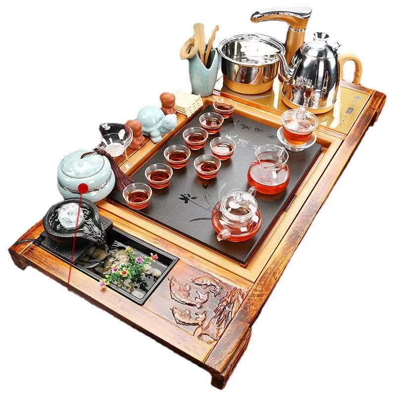 Tea Set eFour-in-One Water Kung Fu Tea Set Household Automat