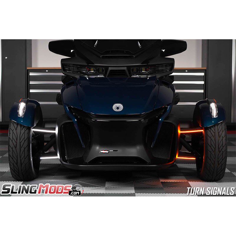 庞巴迪Slingmods车头两侧LED行车氛围灯侧部转J向灯条Spyder F3/R
