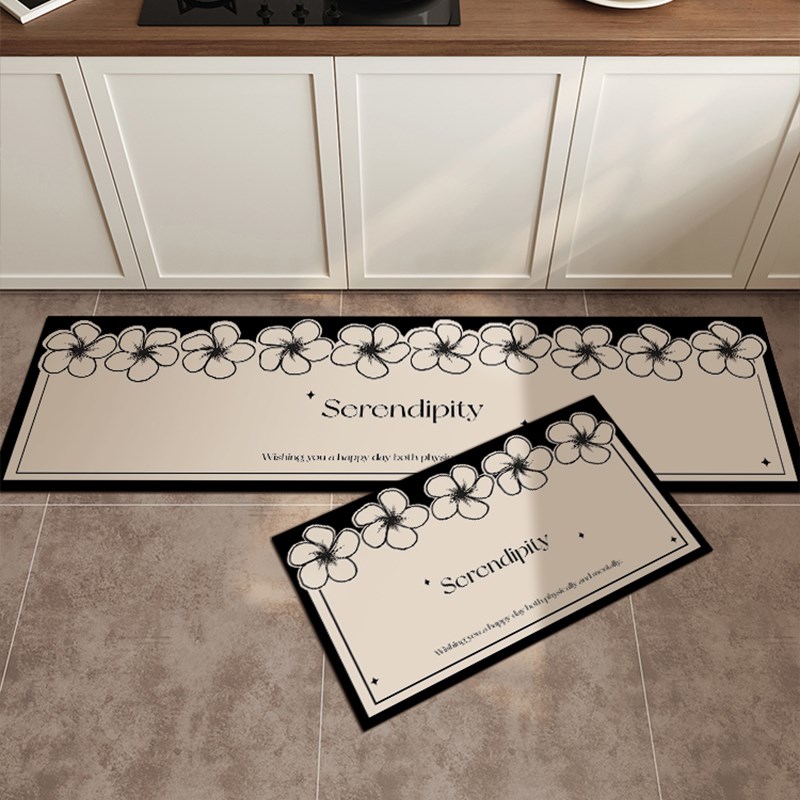 厨房地垫防滑防油硅藻泥吸水脚垫子耐脏防水S防污可擦免洗地毯