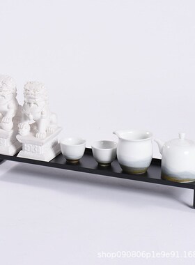 现代新中式铁艺茶具m收纳装饰架托盘玄关博古架客厅茶几金属工艺