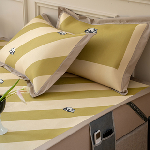 可爱卡通印花冰丝藤席三件套夏季 凉感可水洗折叠软T席子单双人凉