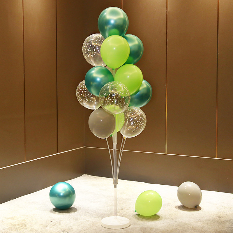 极速蓝色气球地飘儿童男孩生日宴会装H饰场景布置用品桌飘立柱汽