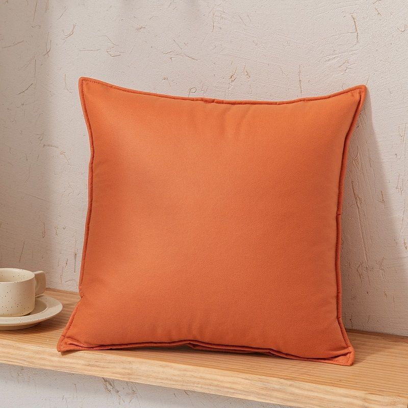 极速沙发客厅靠枕k靠垫科技布抱枕橙色抱枕套不含芯轻奢床头靠垫