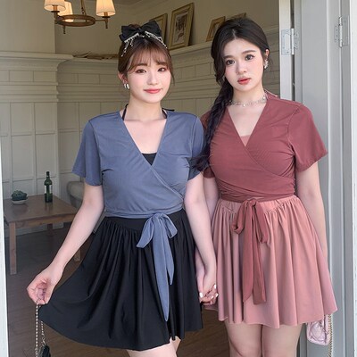 极速泳衣女c2025夏款保守连体裙式水上乐园大码微胖女孩200斤显瘦