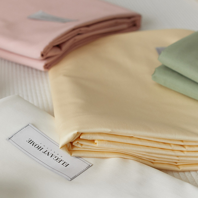 极速Moaryio简约纯色全棉100支新疆长绒棉被套单件贡缎单双人被罩