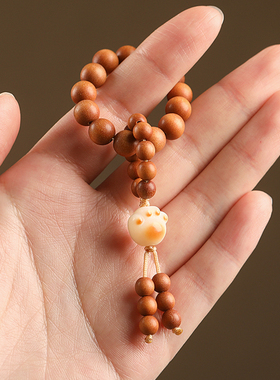 极速炭烧菩提根猫咪猫p爪指尖绕指柔崖柏小手捻文玩小手串念珠盘