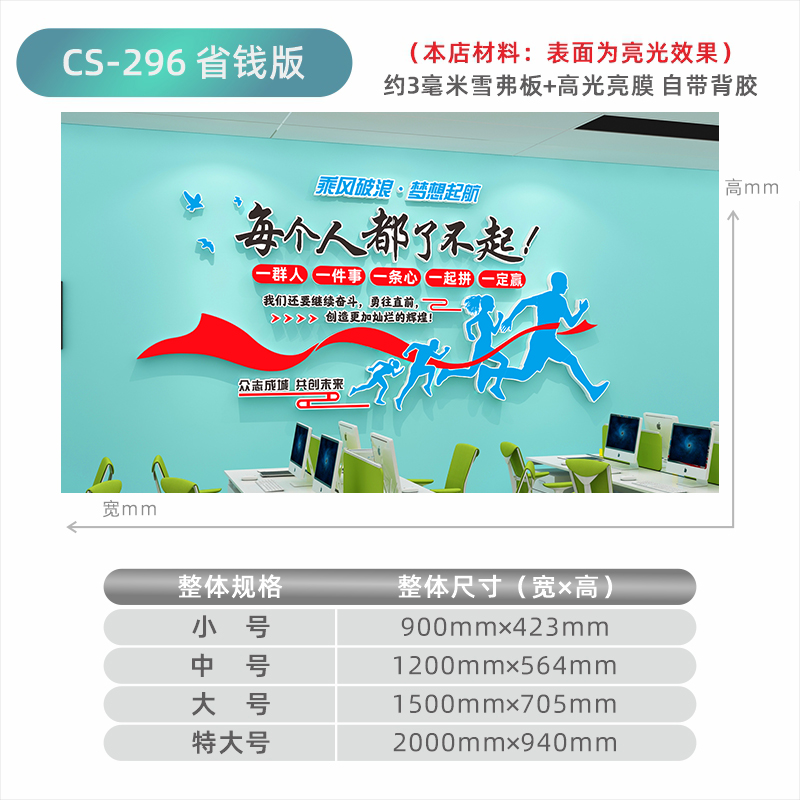 极速企业团队激励文化墙公司办公室墙面装饰布R置创意励志标语墙