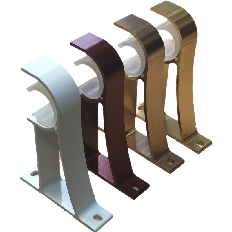 极速32mm大号铝合金加厚窗w帘杆单支架顶装底座侧装托架罗马杆卡