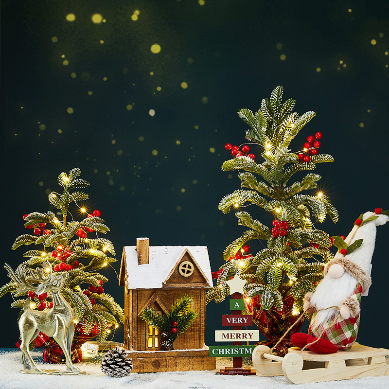 极速耶诞节装饰品耶诞树s桌面摆件家用小型摆饰商场店铺前台摆设