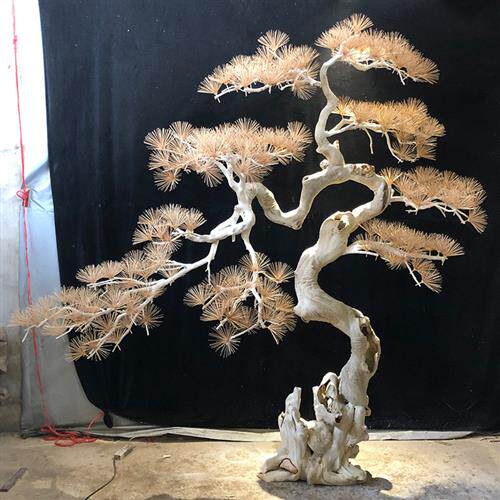手工拼接枯松仿真松树盆景树枝实木造型树室内外装饰树造景观树
