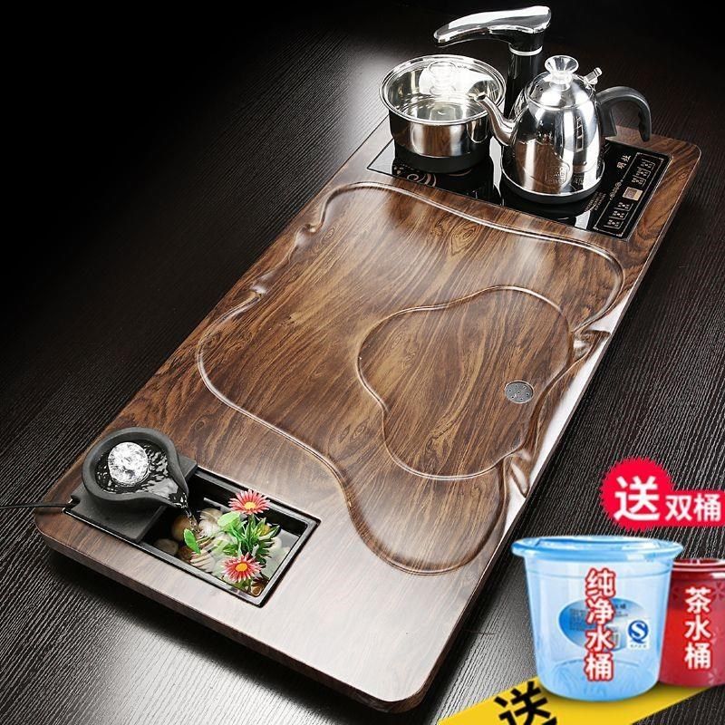 家用实木茶盘g轻奢功夫茶具全自动电磁炉一体烧水壶泡茶台套装,餐饮具,茶盘,淘宝优惠券,粉丝福利购,淘宝优惠卷