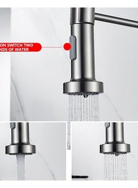 Hot Cold Kitchen Sink Faucets Copper 360 MRotation Single Le