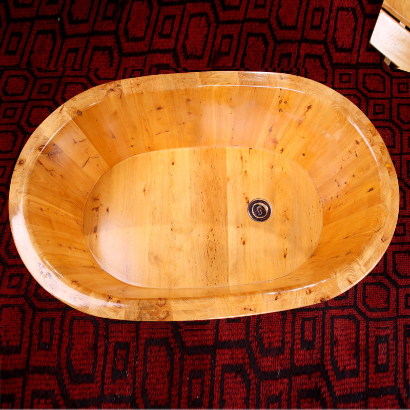 速发香柏木儿童泡l澡木桶沐浴桶家用小孩洗澡桶婴儿宝宝浴盆实木