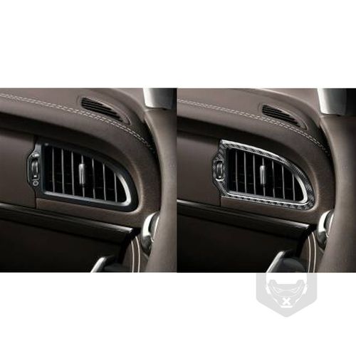 适用于起亚斯汀格真碳纤维t两侧空调出风口装饰贴汽车内饰改装配