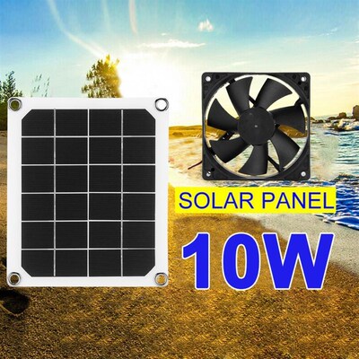 6V 10W Outdoor Solar Power Panel ExhaIust Fan  IP65 Waterpro