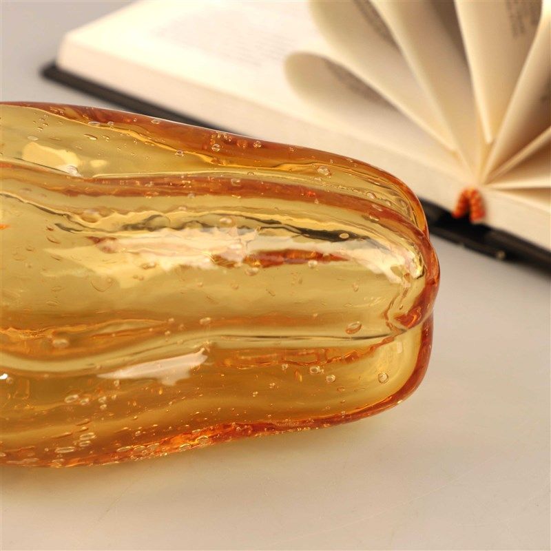 现代轻奢厚重f琉璃小黄椒辣椒桌面摆件客厅玄关酒店家居创意装饰