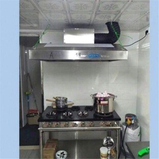 不锈钢商c用排油烟机小型饭店家用农村土灶柴火灶厨房大吸力油烟