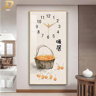 玄关钟表挂钟客厅走廊过道尽头挂画事事 新中式 新品 事事如意f挂钟