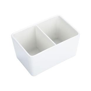 史明克陶瓷笔洗大l号水彩画笔白瓷方形洗笔 文房Y四宝 洗毛笔